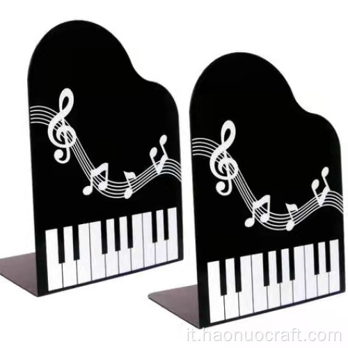 Note musicali pianoforte violino fermalibri ferro per bambini